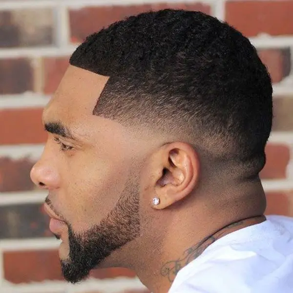 Black Men Beard Styles - Side Fade