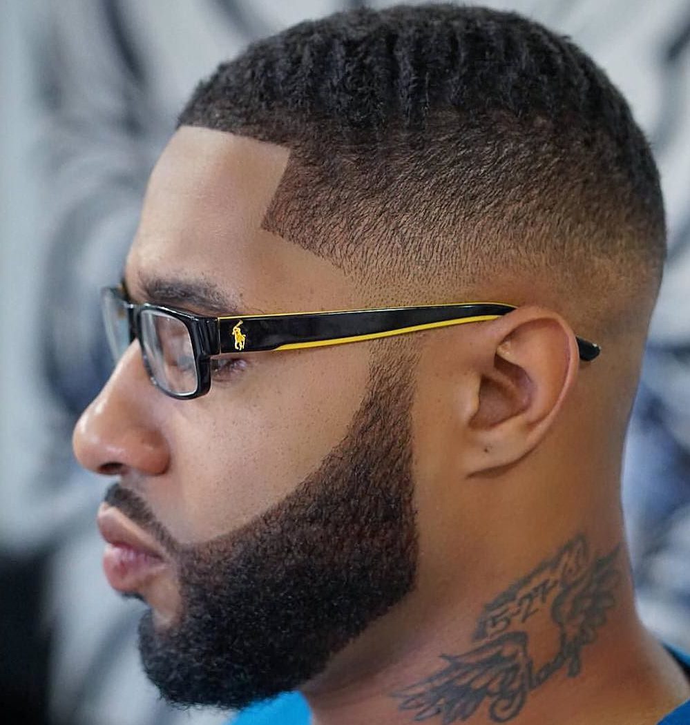 Black Men Beard Styles - Smooth with Fade