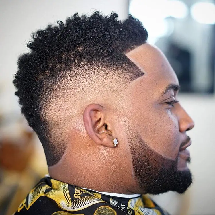 Black Men Beard Styles - Geometric Cut